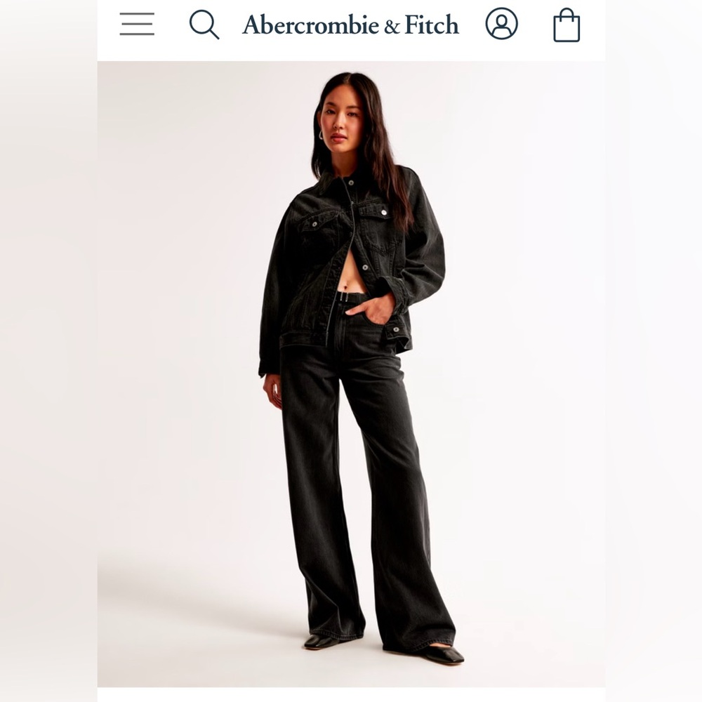Abercrombie & Fitch Annie High Rise Wide Leg Jean